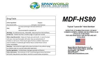 Mdf Hs80 4/1 Label (Mdf Hs80 Label)